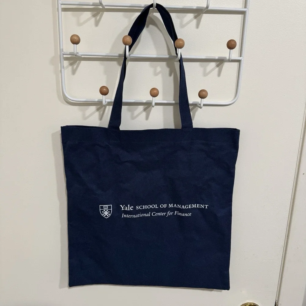 Yale School Of Management Tote Travel Bag Shoulder Blue